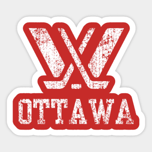 Distressed Ottawa PWHL Sticker